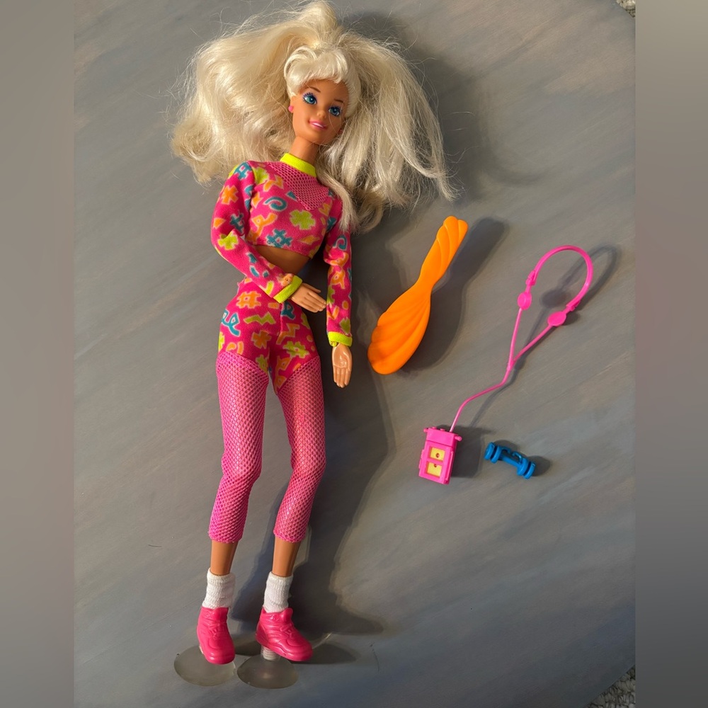 vintage 1996 Mattel Workin' Out Barbie doll